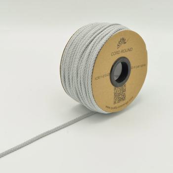 Preview: Kordel rund 6 mm in Silbergrau, aufgerollt neben weiteren Farben der Reihe